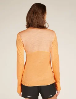 Icebreaker Women's Merino Blend 200 Realfleece™ Descender Long Sleeve Half Zip Jacket Sunston/Feldspar Best