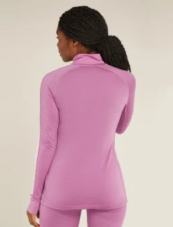 Icebreaker Women's Merino Blend 125 ZoneKnit™ Long Sleeve Half Zip Thermal Top Deco New