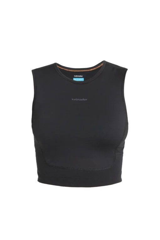 Icebreaker Women's Merino Blend 125 ZoneKnit™ Energy Wind Cropped Bra-Tank Black Cheap
