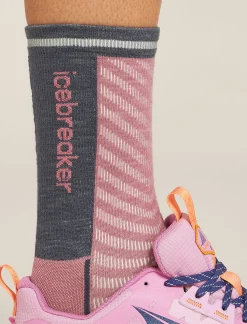Icebreaker Women's Merino Blend Run+ Ultralight Crew Socks Deco/Graphite Sale