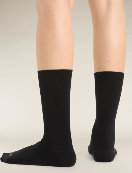 Icebreaker Women's Merino Lifestyle Fine Gauge Crew Socks Black Shop