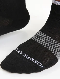 Icebreaker Women's Merino Multisport Light Mini Socks Black/Snow Fashion