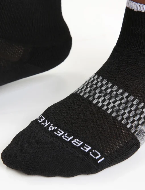 Icebreaker Women's Merino Multisport Light Mini Socks Black/Snow Fashion
