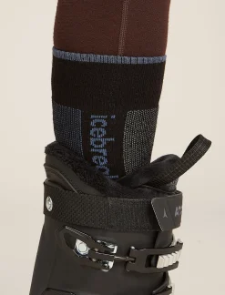 Icebreaker Women's Merino Ski+ Medium Over The Calf Socks Black/Dawn Best Sale